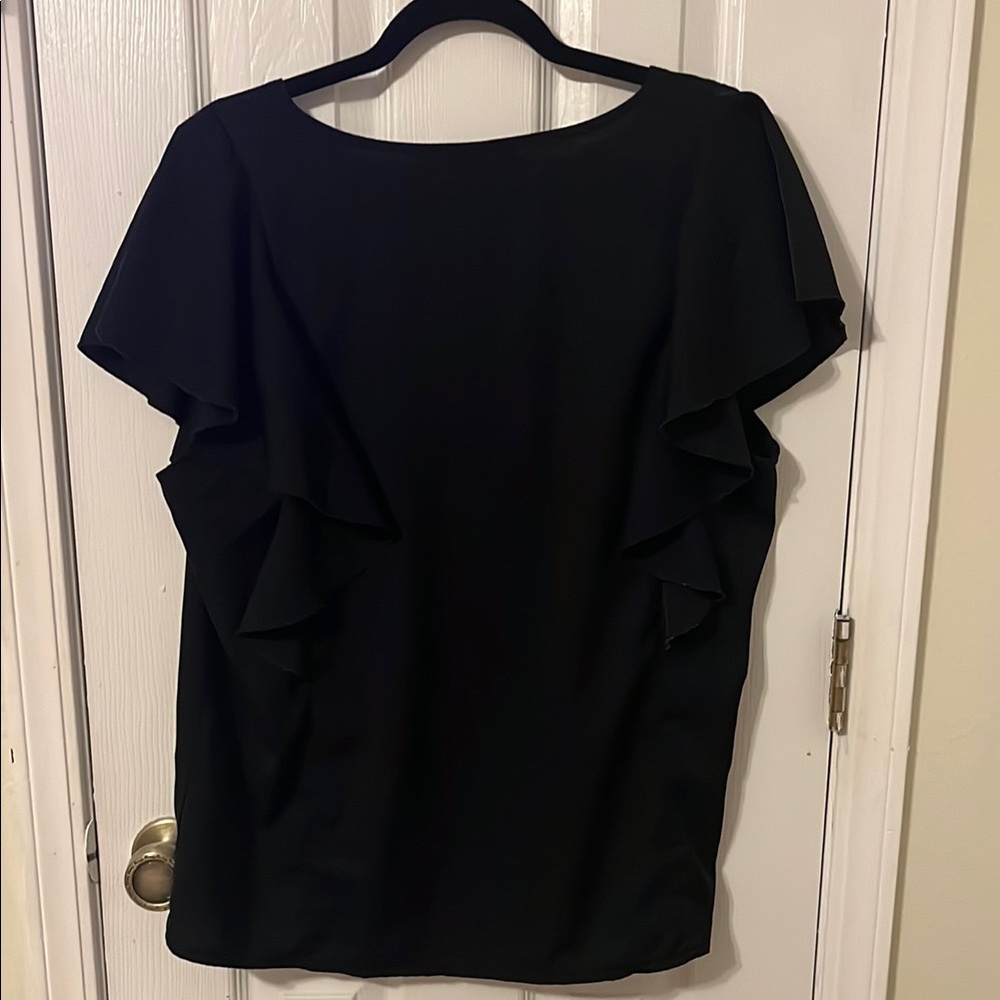 Black Ruffled Blouse - Picture 3 of 3